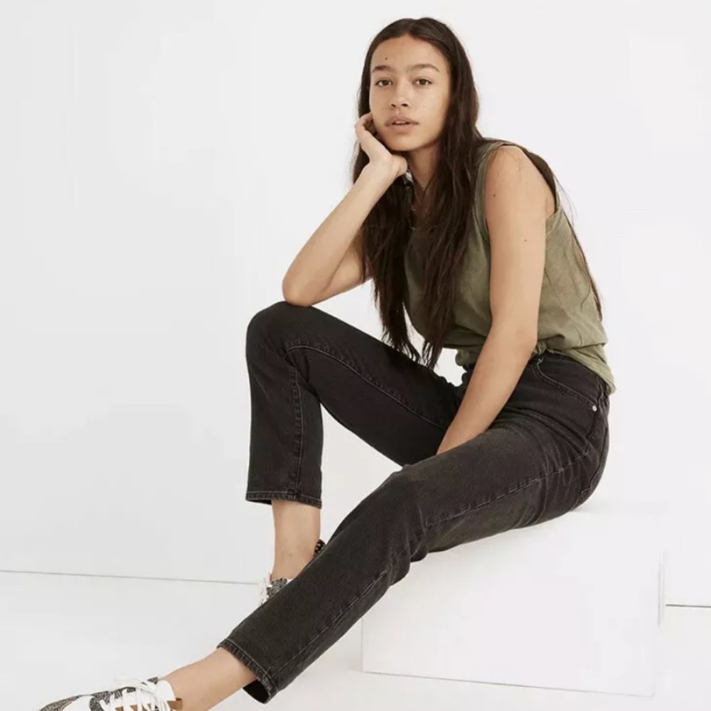 Madewell Woman’s Black Jeans The Curvy Perfect Vintage Jean Lunar Wash BNWT